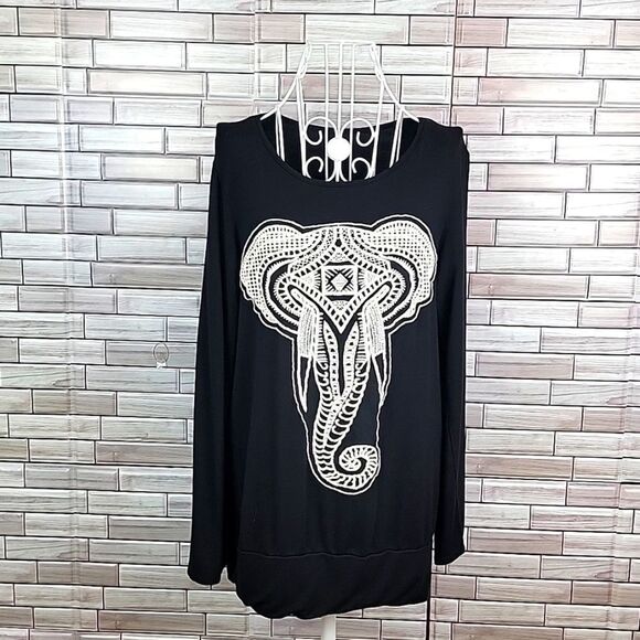 Noble U elephant graphic top Size L - Picture 1 of 11